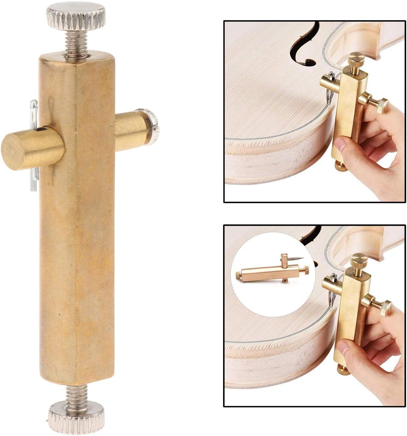 F Fityle Adjustable Purfling Groove Maker Guitar Inlaid Cutter Viola Making Tools, image number 1