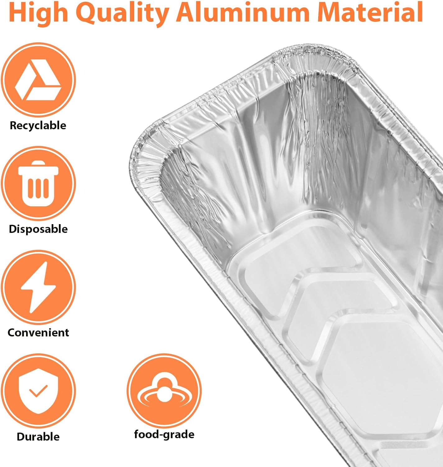 Whaleme 50-Pack Blackstone Griddle Accessories 5017 Grease Cup Liners, Aluminum Foil Drip Pan Grease Catcher Cup Liner for Blackstone 17, 22, 28, 36 Inch Griddle, Disposable Grill Grease Tray image number 5