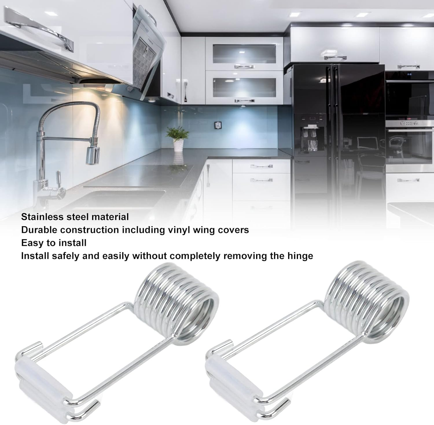 RASTKY Self Closing Door Closer 4 PCS 2CM Spring Hinge Door Closer Self Closing Spring Butt Hinge Pins Accessories - Hardware & Locks Rewritten image number 1