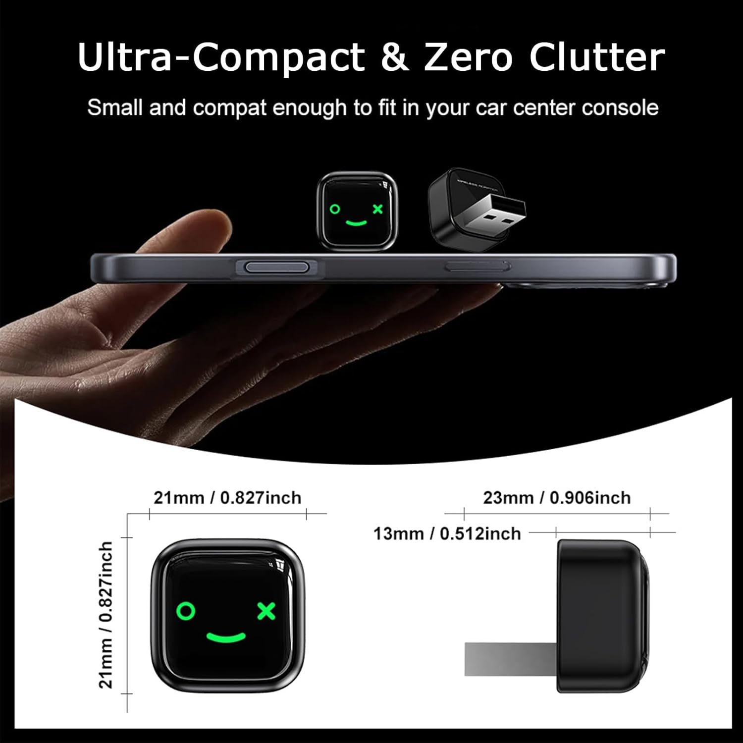 2026 New Wireless Carplay Adapter for Iphone & Android, Converts Wired Carplay to Wireless, Compact USB A/C Plug & Play Dongle, Compatible with Ios 10+, Android 11+, and Cars 2016+