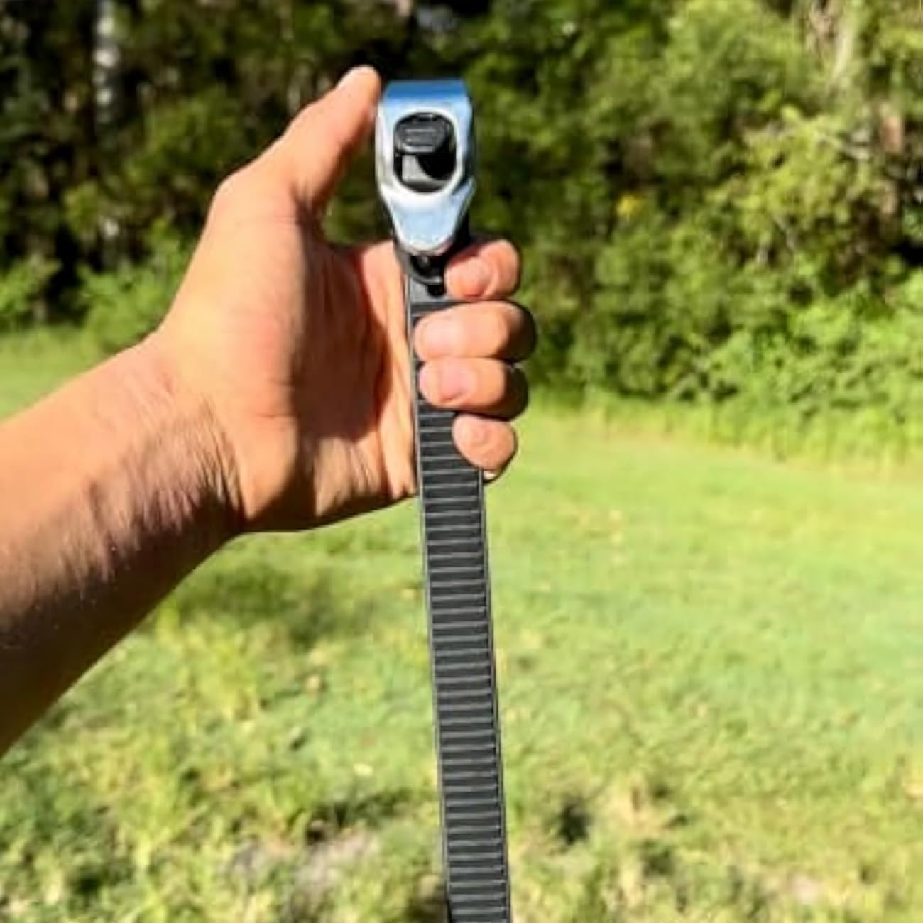 Heavy-Duty Stainless Steel Grip Lock Straps, Reusable Adjustable Locking Belt with Metal Buckle, Strong Ratchet Tie down Straps for Luggage, Cargo, Bikes, and Daily Use (8Psc) - 2Pcs image number 2