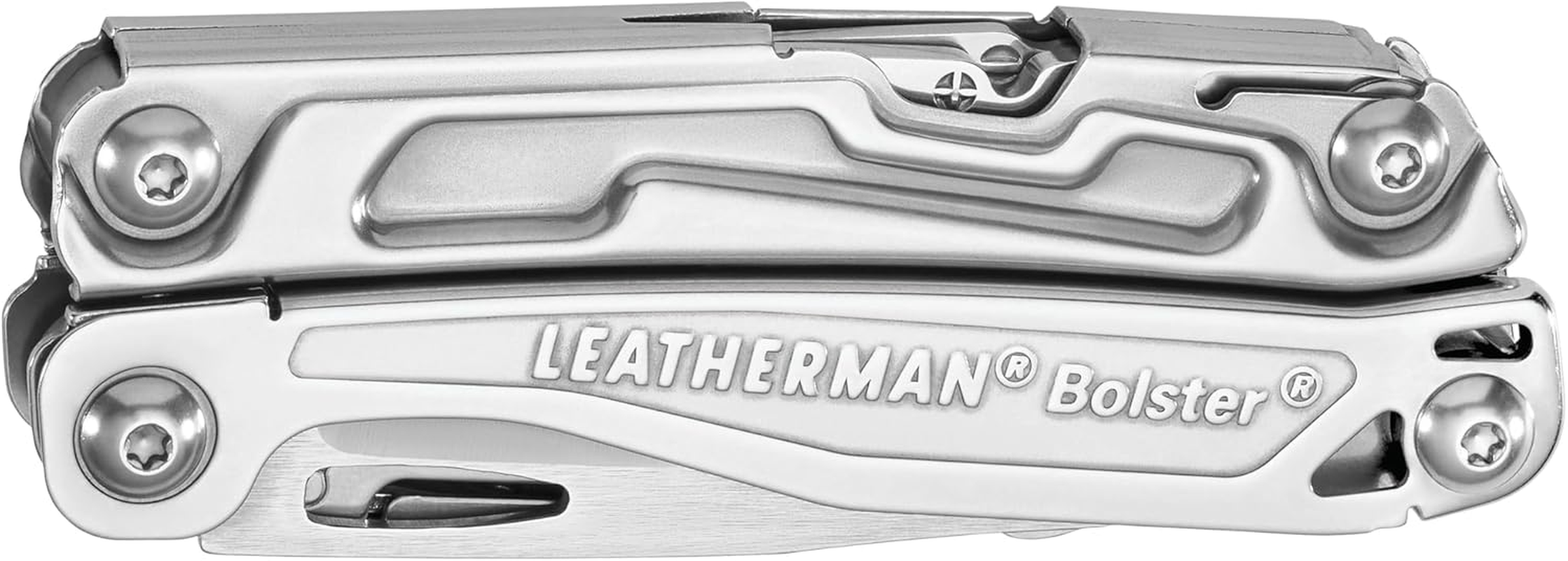 Leatherman Bolster Multitool 13-In-1, Spring-Action Pliers, 420HC Knife, Screwdrivers, File, Bottle Opener - 3.8" Closed, 6Oz - Stainless Steel - Compact Tool for Camping, DIY, EDC, Outdoor