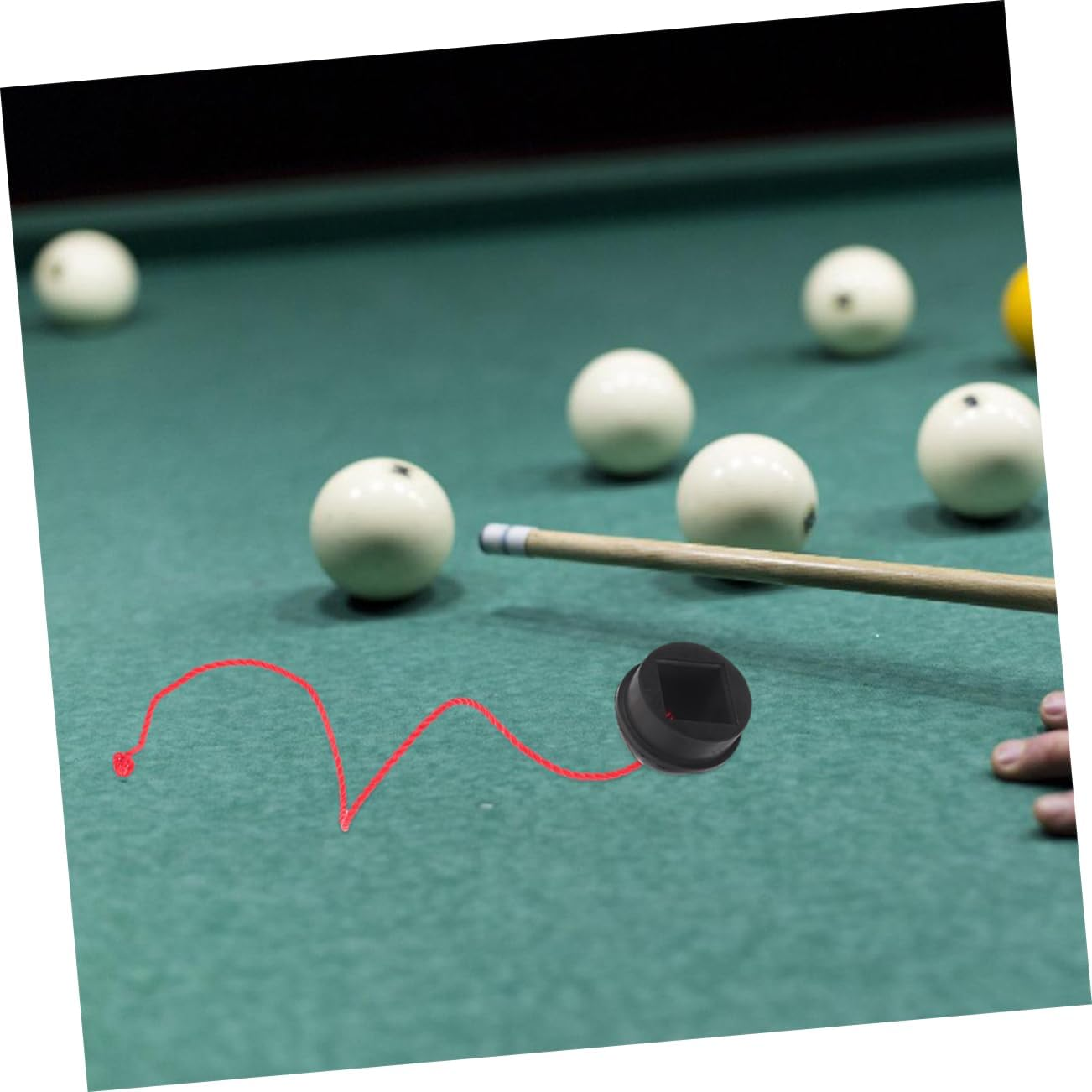 Yardwe Pool Replacement Chalk Holder Snooker Cue Chalk Case Cord Durable Rubber Chalk Holder for Billiard Games image number 4