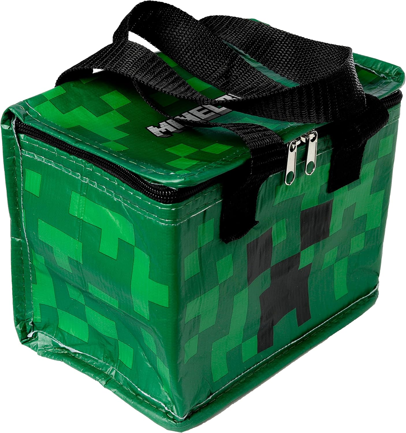Puckator COOLB105 Recycled Plastic Bottle RPET Reusable Cool Bag Lunch Bag - Minecraft Creeper image number 1