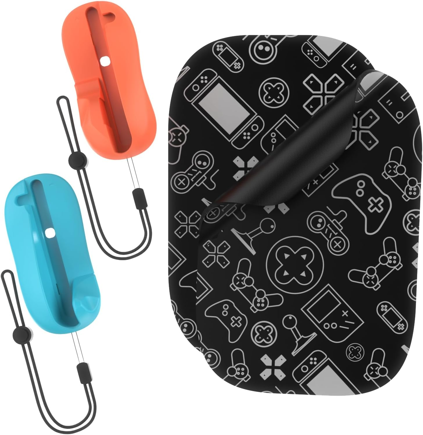 Gaming Controller Mouse Adapter for Switch 2,Ergonomic Design, Place-And-Play Setup, Blue and Orange,2-Pack (Orange Blue A)