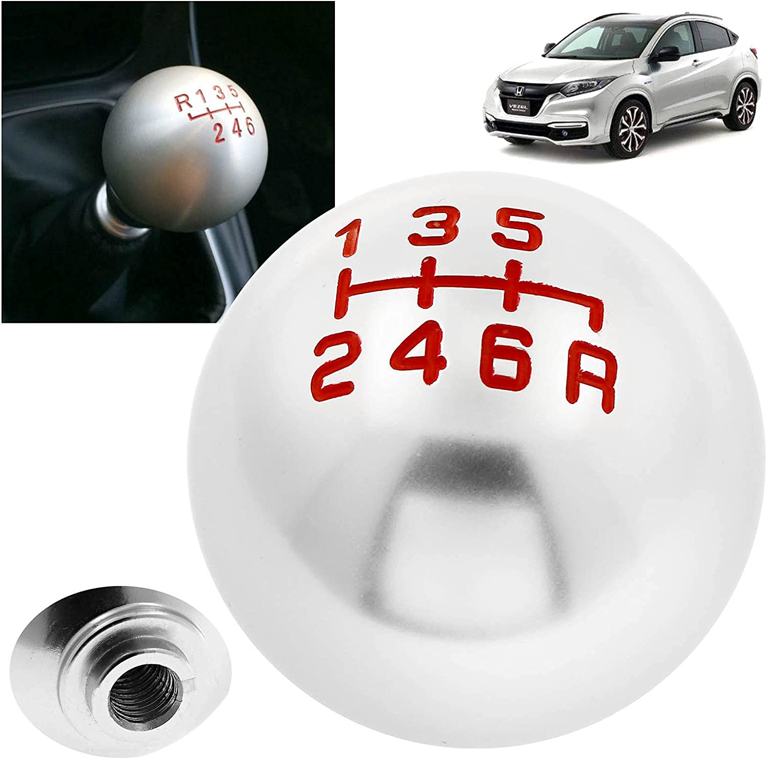 SING F LTD round Racing Car Manual 6 Speed Gear Stick Shift Knob Lever Shifter for Honda image number 2