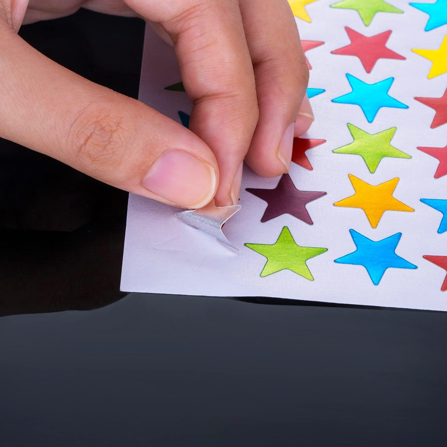 Kenkio 8270 Count Colorful Star Stickers Self-Adhesive Stickers Stars Labels image number 1