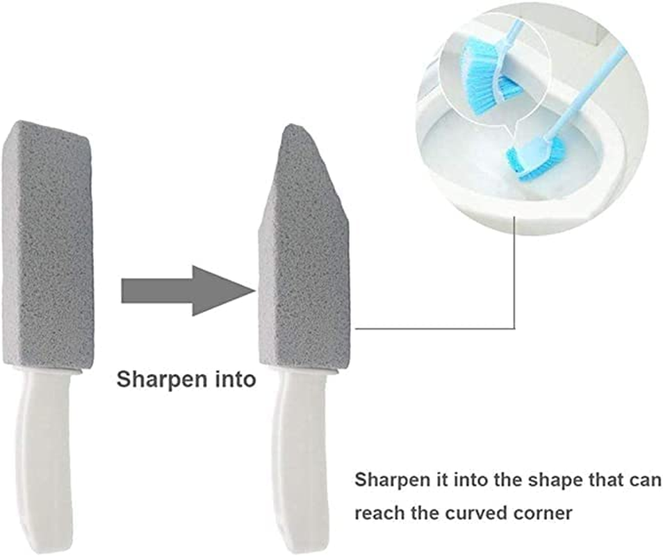 2 Packs Pumice Stone for Toilet Cleaning,Toilet Bowl Cleaning Stone with Ergonomic Handle, Powerfully Remove Hard Water Rings, Toilet Bowl Stain Remover,Calcium Buildup, Limescale Stain, Iron Rust image number 5