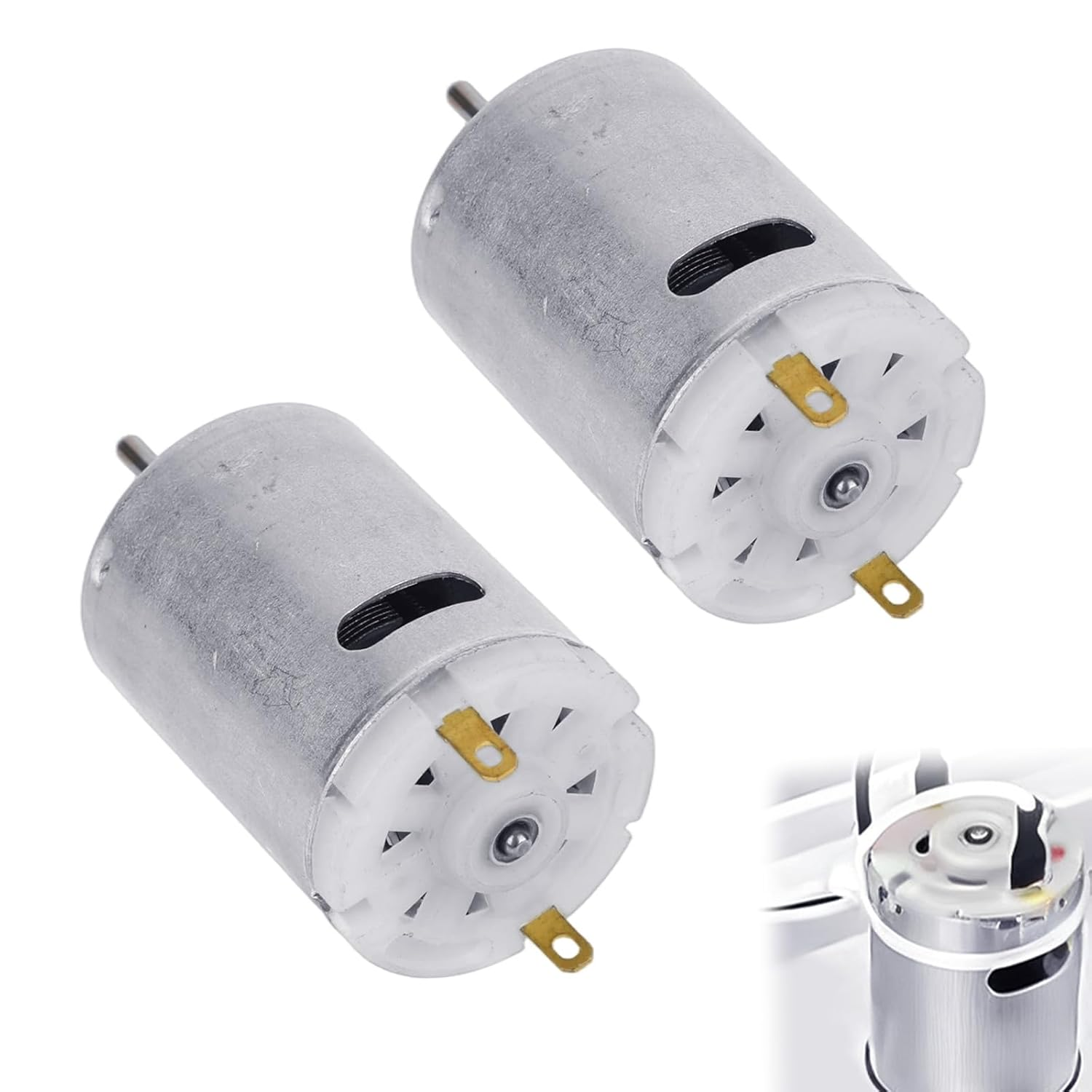 2Pcs 12V DC Fan Motor for Ventline BVD0218-00, RV Bathroom Roof Vent Fan Motor with round Shaft Compatible with Ventline Ventadome Lids Accessories