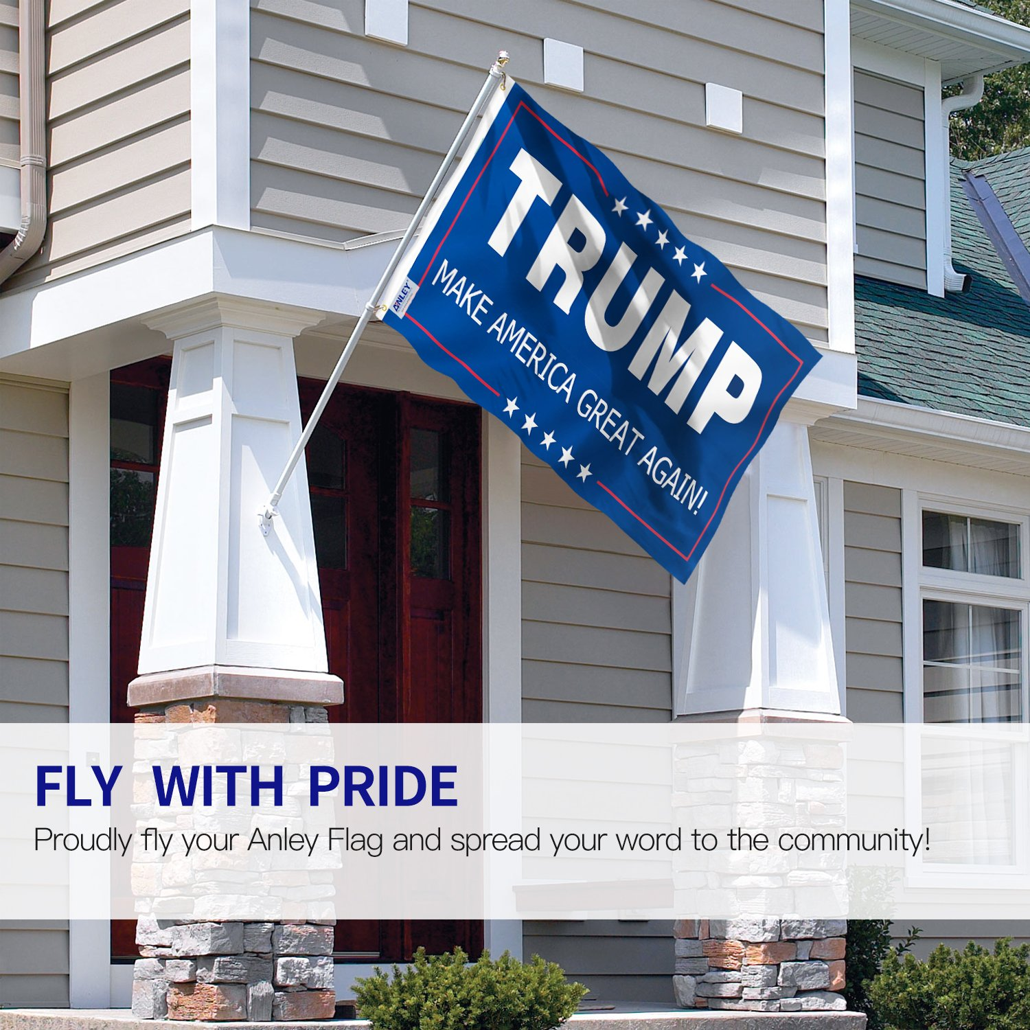 ANLEY Fly Breeze 3X5 Foot Donald Trump Flag - Vivid Color and UV Fade Resistant - Canvas Header and Double Stitched - the 45Th U.S. President Flags Polyester with Brass Grommets 3 X 5 Ft image number 5