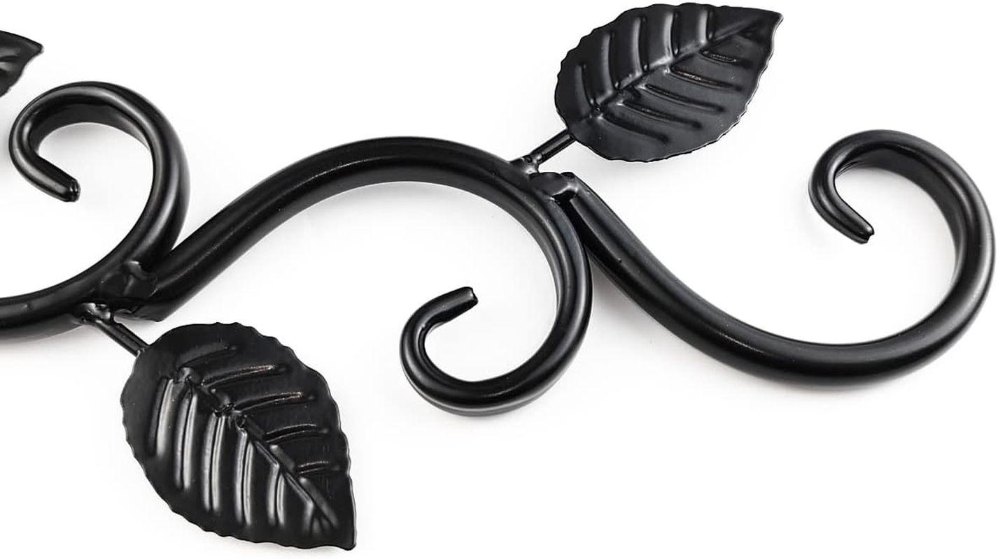 NSBELL Plants Hangers Outdoor Indoor Decor, Wall Hooks for Hanging Plant Bracket, Plant Hooks for Bird Feeder, Wind Chime, Lights, Lanterns (Black-2Pcs) image number 4