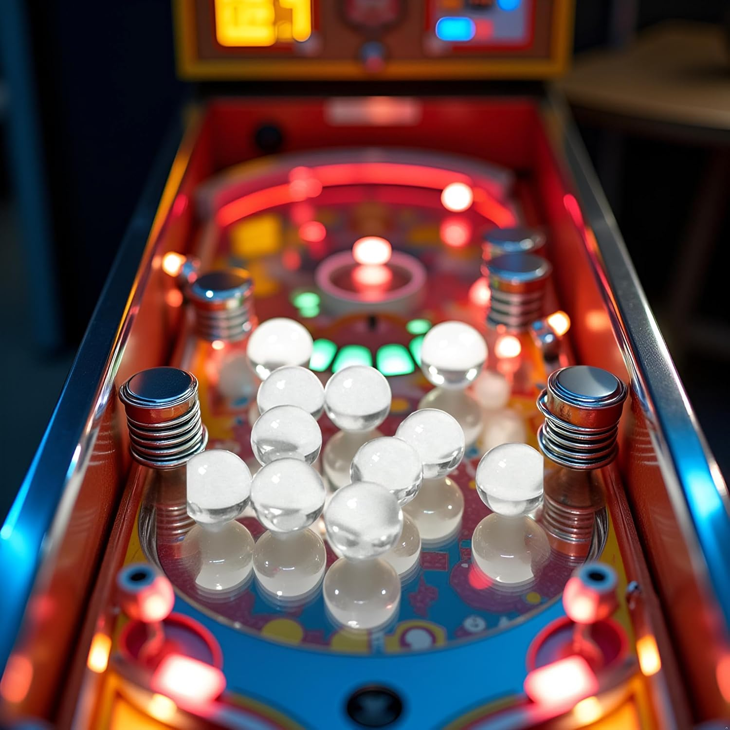 20 Pcs 10Mm Clear Glass Marbles Solid Marble Beads Marbles Games Bouncing Ball Pinball Machine for Vase Fish Tank Filler Home Decor, Dice and Marble Games, Sports and Outdoor Play image number 5