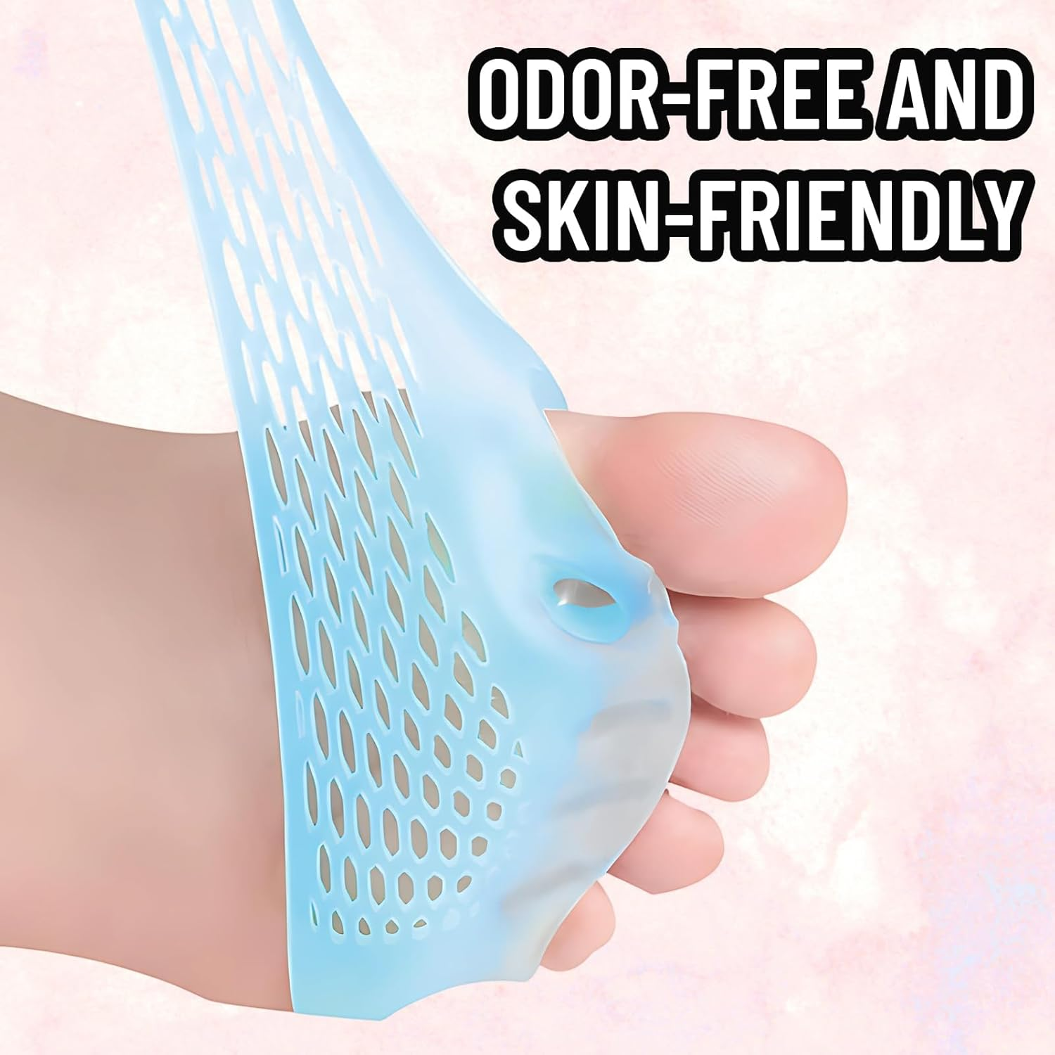 Toe Separators, Bunion Corrector Toe Spacers, 4 Pairs Gel Toe Separators for Women, Soft Comfortable Foot Cushions for Daily Walking, Yoga, High Heels, White, Transparent, Nude, Sky Blue image number 5