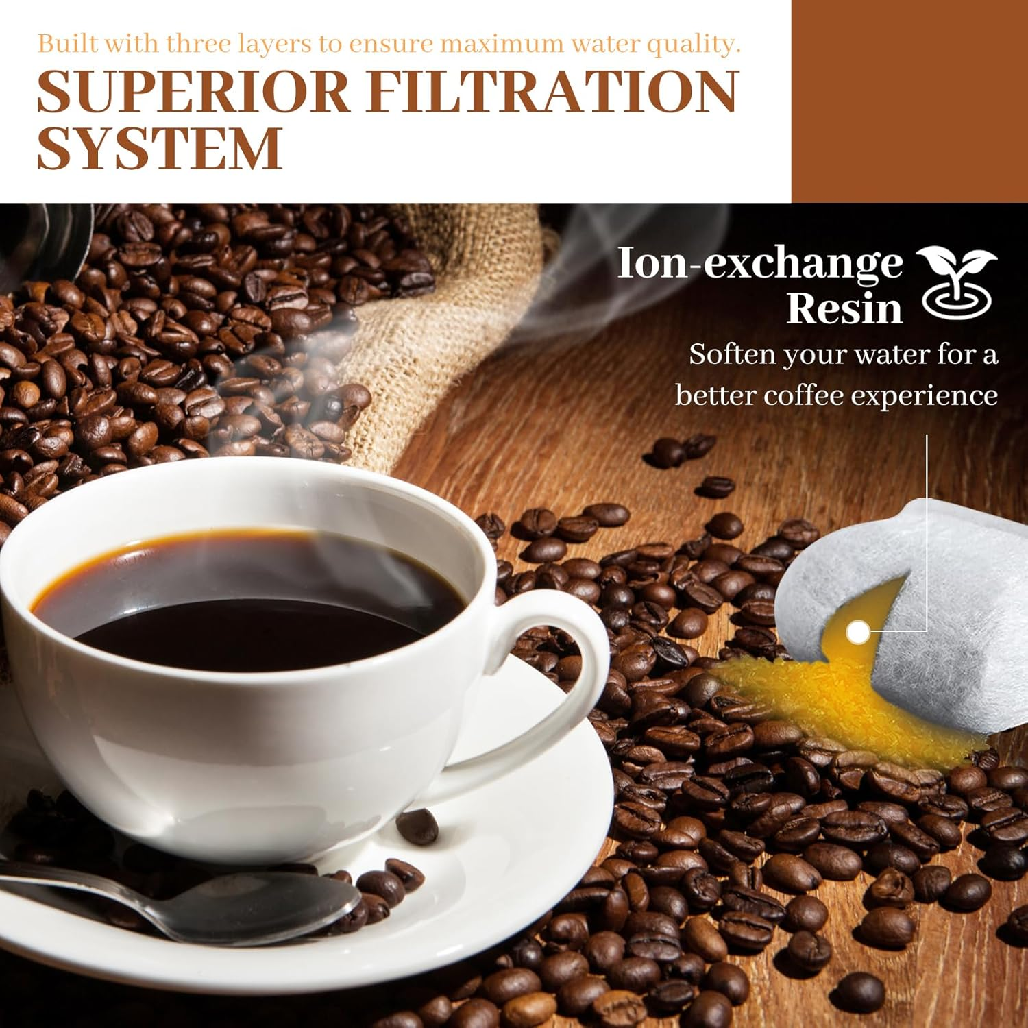 Water Filters Compatible with Breville - 12PCS Water Filter Ion-Exchange Resin Replacement for Coffee Machine for BWF100 BES810 BES840 BES860 BES870 BES878 BES900 BES920 BEP920 image number 2