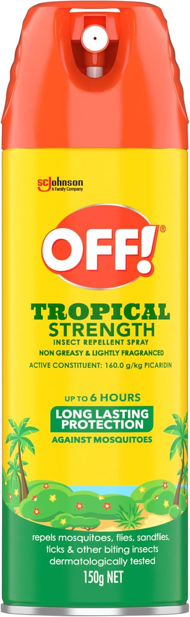 OFF! Tropical Strength Insect Repellent Spray, Non Greasy, up to 8 Hours of Protection, Dermatologically Tested, 175Ml Bottle image number 2