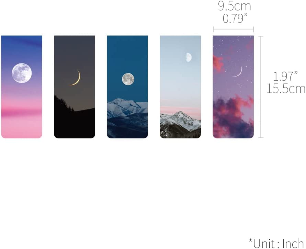 Monolike Magnetic Bookmarks Moon Ver.1, Set of 5 - Moon Ver.1 image number 2