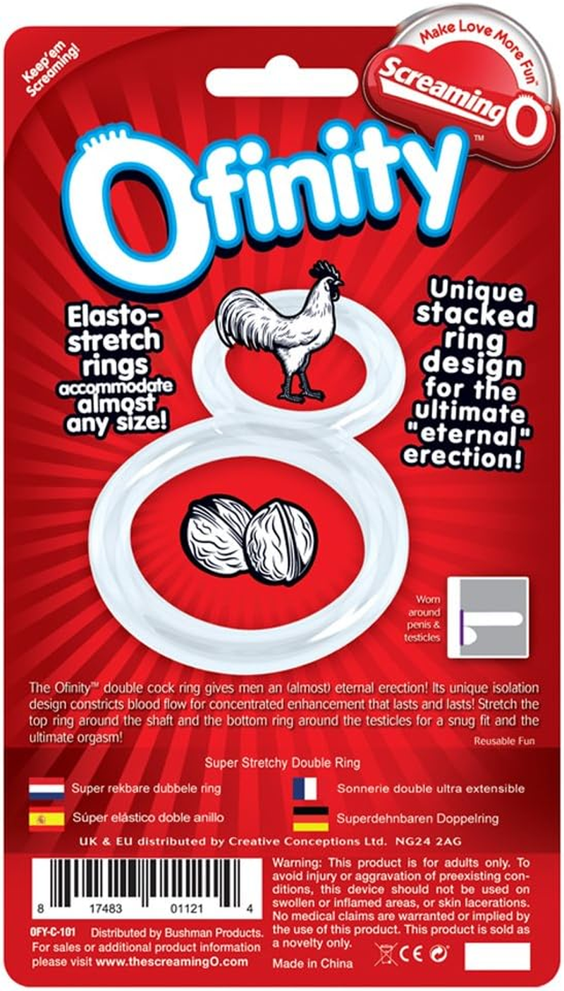 SCREAMING O Ofinity Cock Ring, Clear