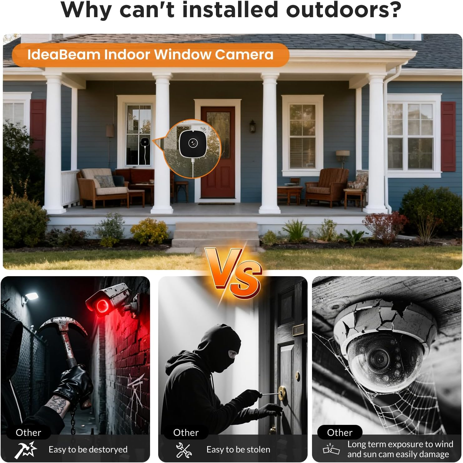 3MP 2K Window Camera, Spectravivid AI Color Night Vision Window Cameras for Home Security, 2.4G&5G Wifi, Person & Motion Detection Siren, Two-Way Audio, 24/7 Recording, Easy Quick Install on Glass image number 4