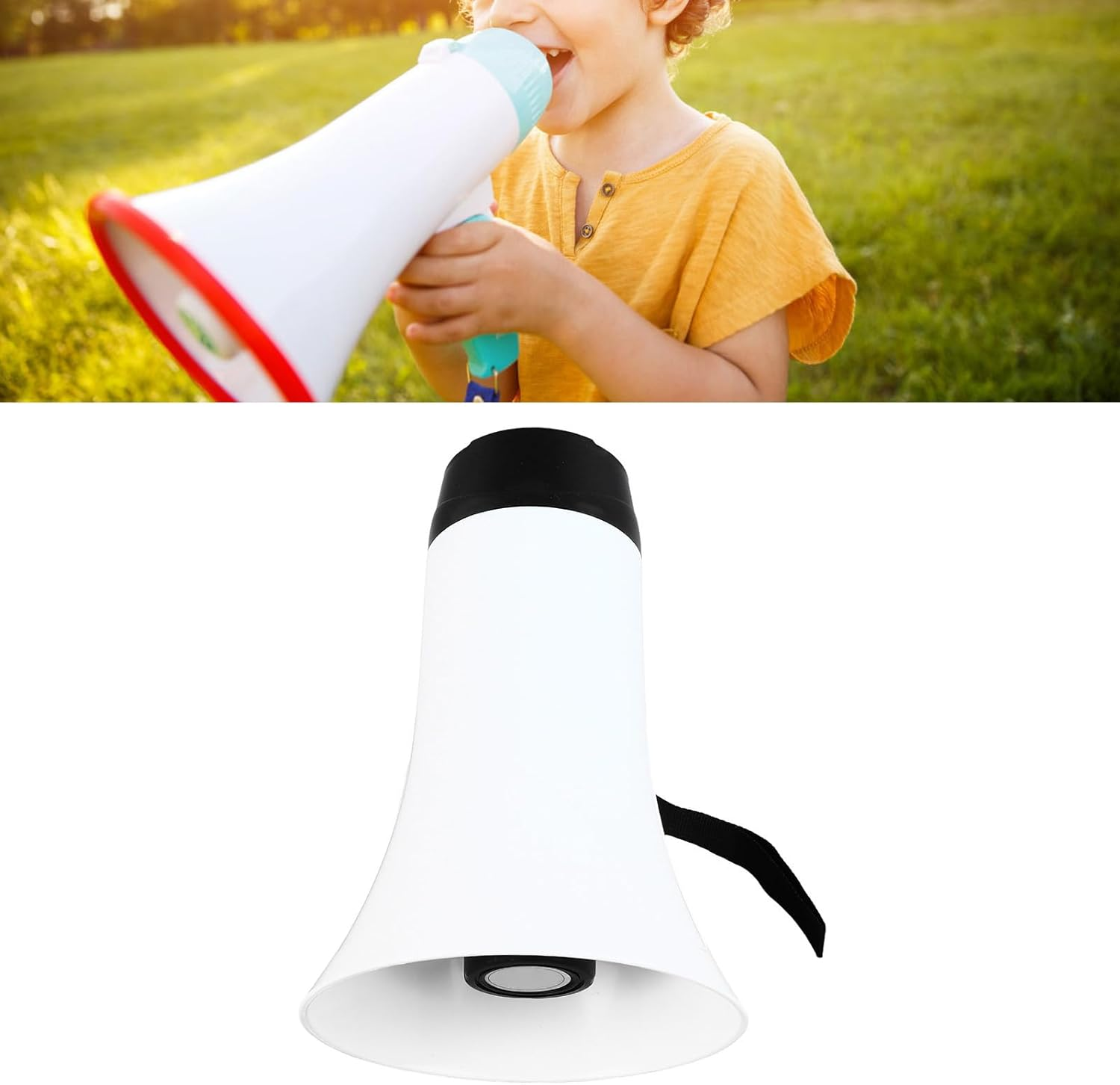 Portable Megaphone Speaker PA Bullhorn, Rechargeable Support 300 Seconds Recording Megaphone for Any Outdoor Sports, Cheerleading Fans image number 6