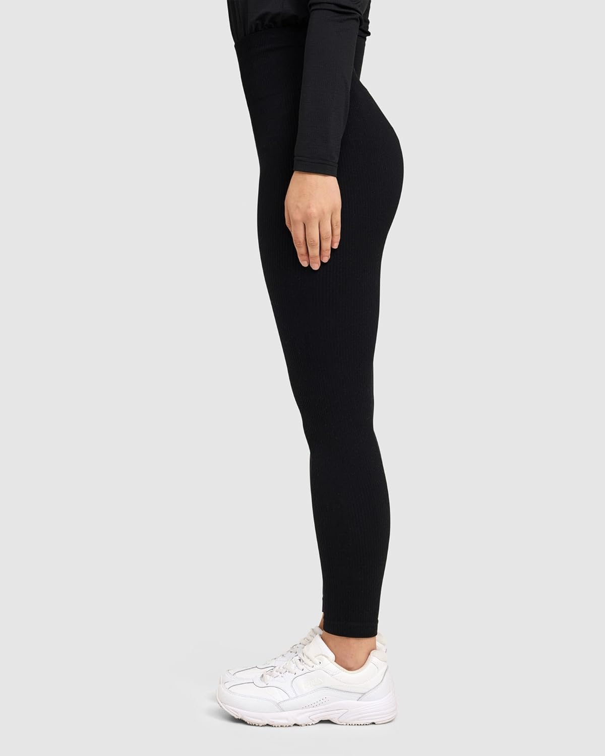 FILA Women'S Cathy Seamless Tight, Black, Xx-Small-X-Small image number 1