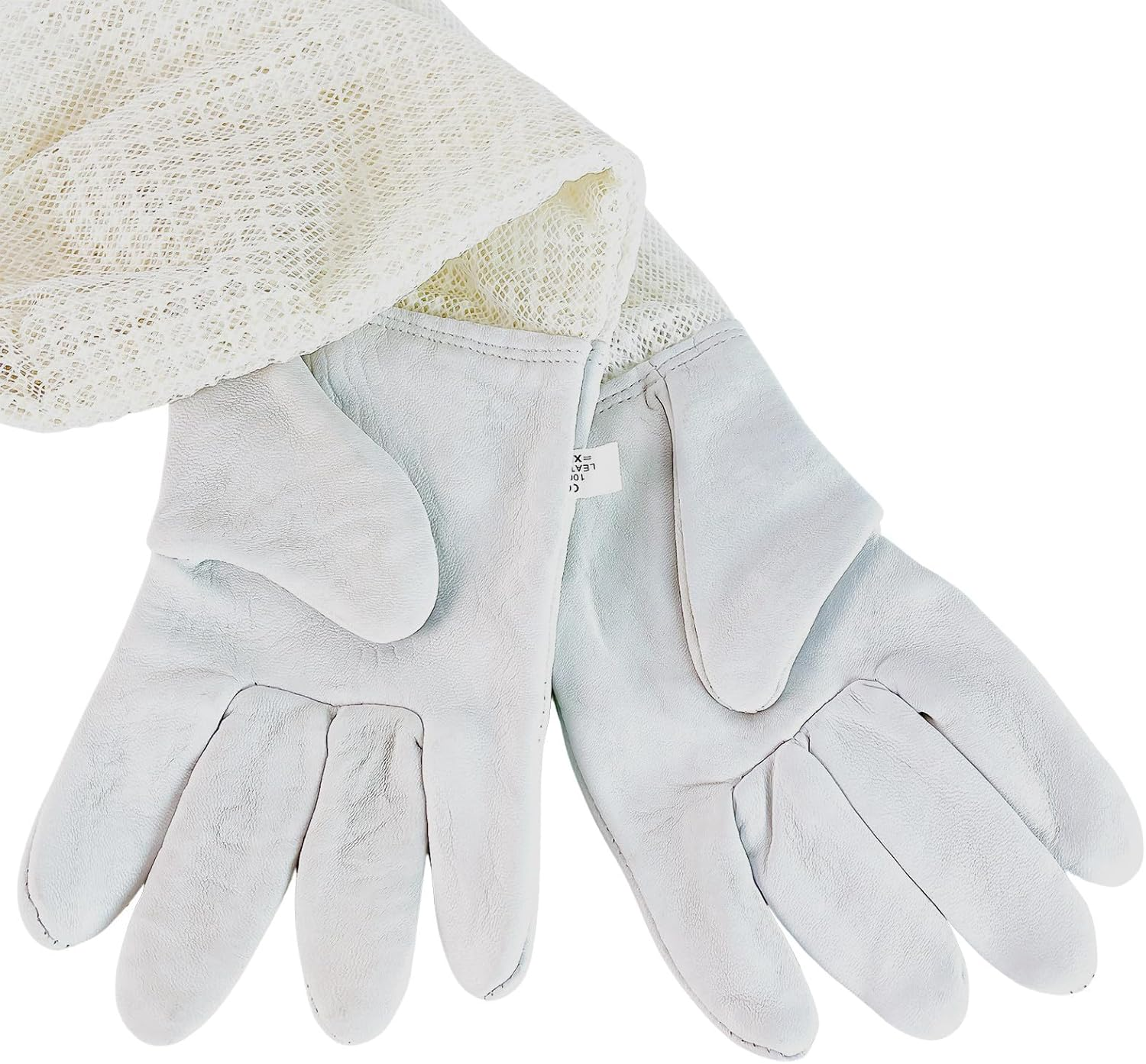 Beekeeper Gloves Goatskin Beekeeping Gloves for Men Woman Protect from Honey Bee Stings, with Ventilated Canvas Long Sleeves Elastic image number 6
