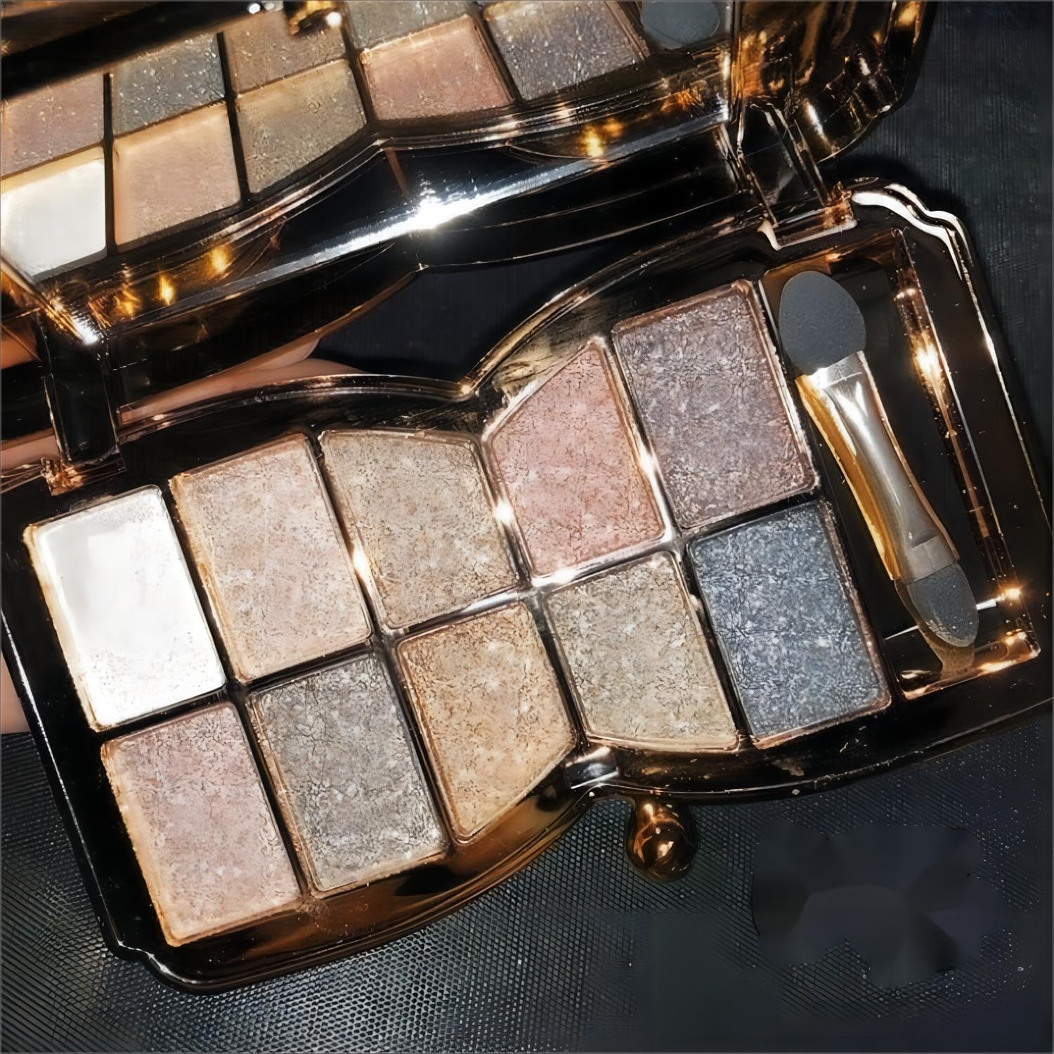 10 Colors Glitter Eyeshadow Palette, Fine Pressed Shimmer Eye Shadow Powder Pallet, Diamond Bright Makeup Set for Women (#6) image number 3