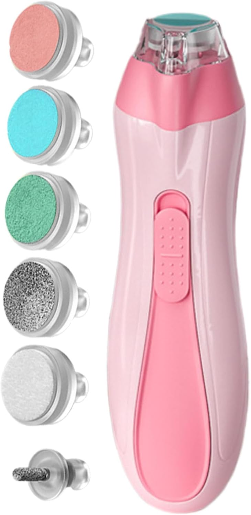 Electric Baby Nail Trimmer - Electric Nail File for Baby | Electricc Naill Grinder, Trim Buffer Kit with Led Light Anti-Pinch Battery Powered Children'S Manicure Care Set for Boys Girls Babies