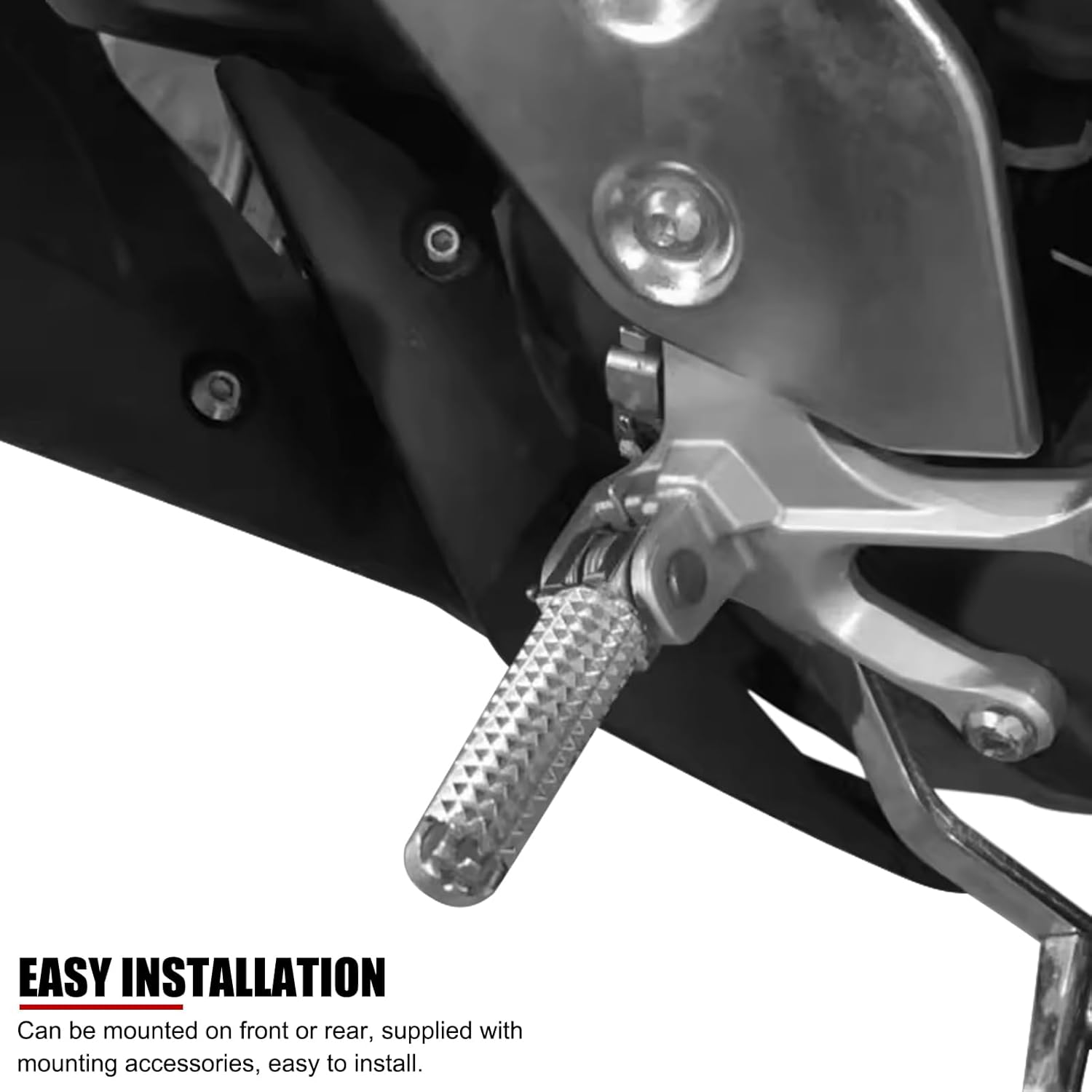 EVTSCAN 1 Pair Titanium Alloy Motorcycle Footpeg for YZF R1 2002-2012 and YZF R6 2003-2011, Direct Bolt-On Replacement for R1 R6 MT09 MT07 image number 3