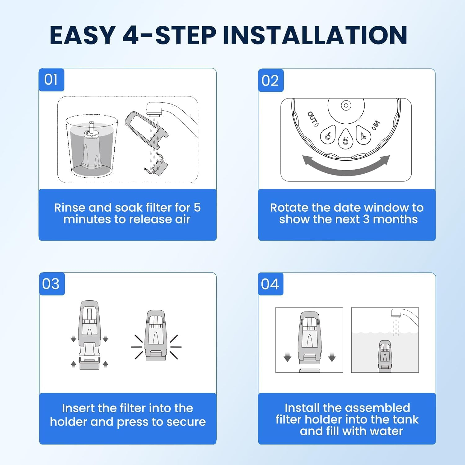 4 Pcs Replacement Water Filter for Breville Barista Coffee Machines, Filter for Breville Barista Touch Espresso, Oracle Touch BES990, Barista Pro BES878, Oracle BES980, Dual Boiler BES920, BES810 image number 4
