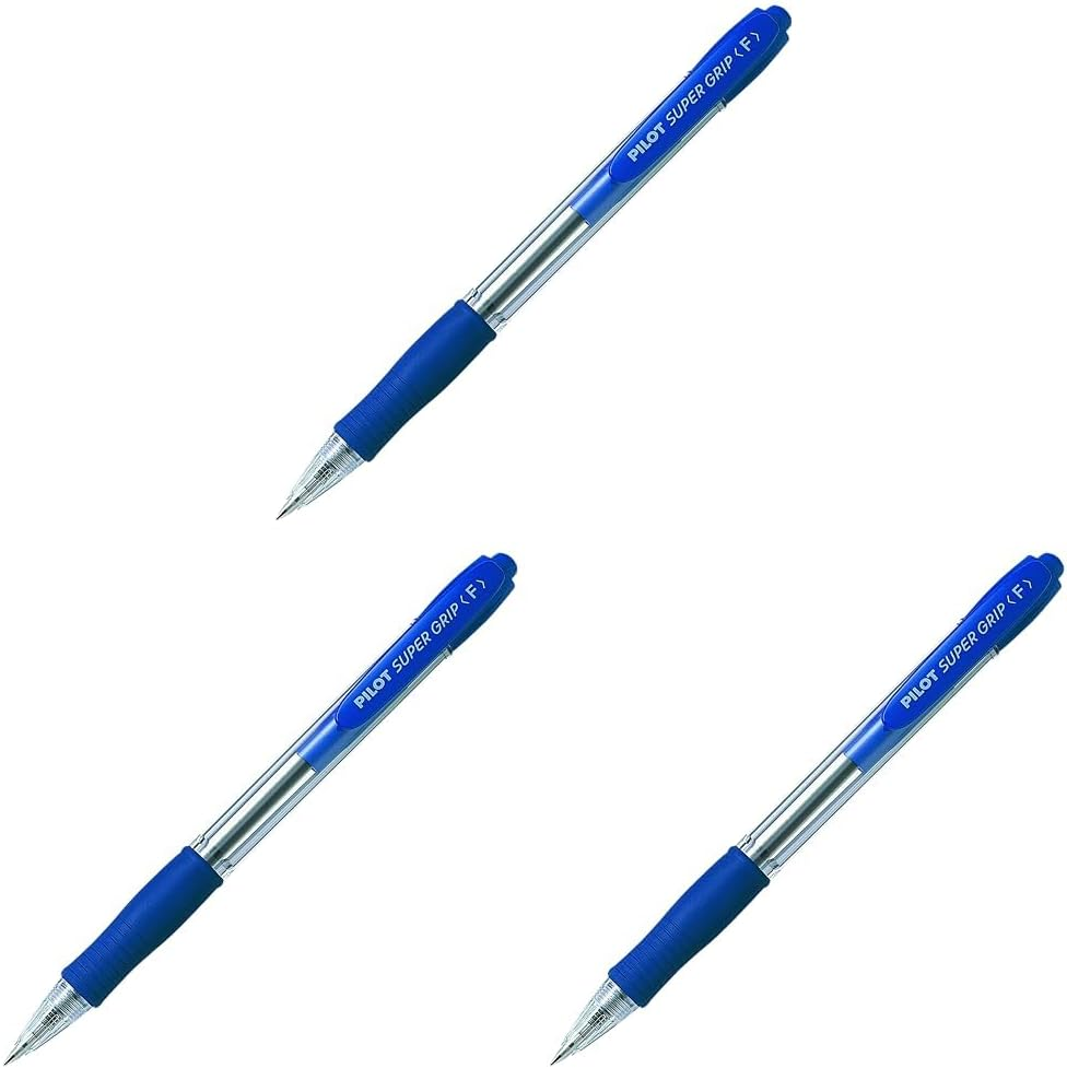 Pilot BPGP-10R Fine Super Grip Ball Point Pen, Blue