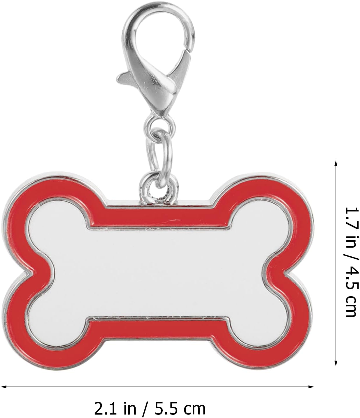 LUOZZY 4 Pcs Sublimation Blank Dog Tags Heat Transfer Puppy Kitten Tags Pendent Blank Craft Pet Tags Supplies - Red image number 6