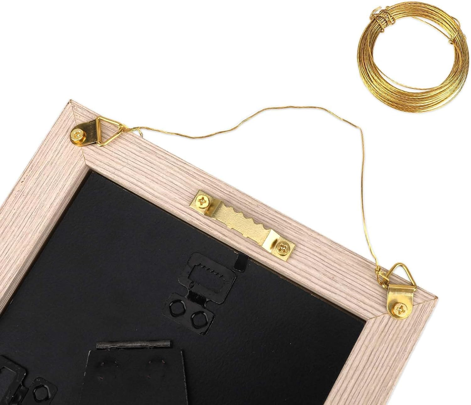 Sndperiexam Gold Brass Picture Hanging Wire 20 Feet Multi-Stranded Metal Wire for Artwork, Mirrors, Clocks, Hardware image number 4