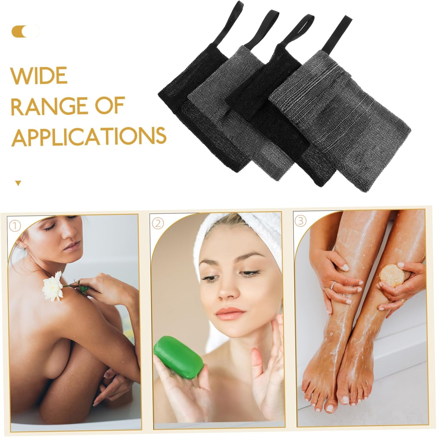 VINTORKY 6Pcs Eco- Pouch for Bar Soap Travel Organic Mesh Design for Face Body Hands