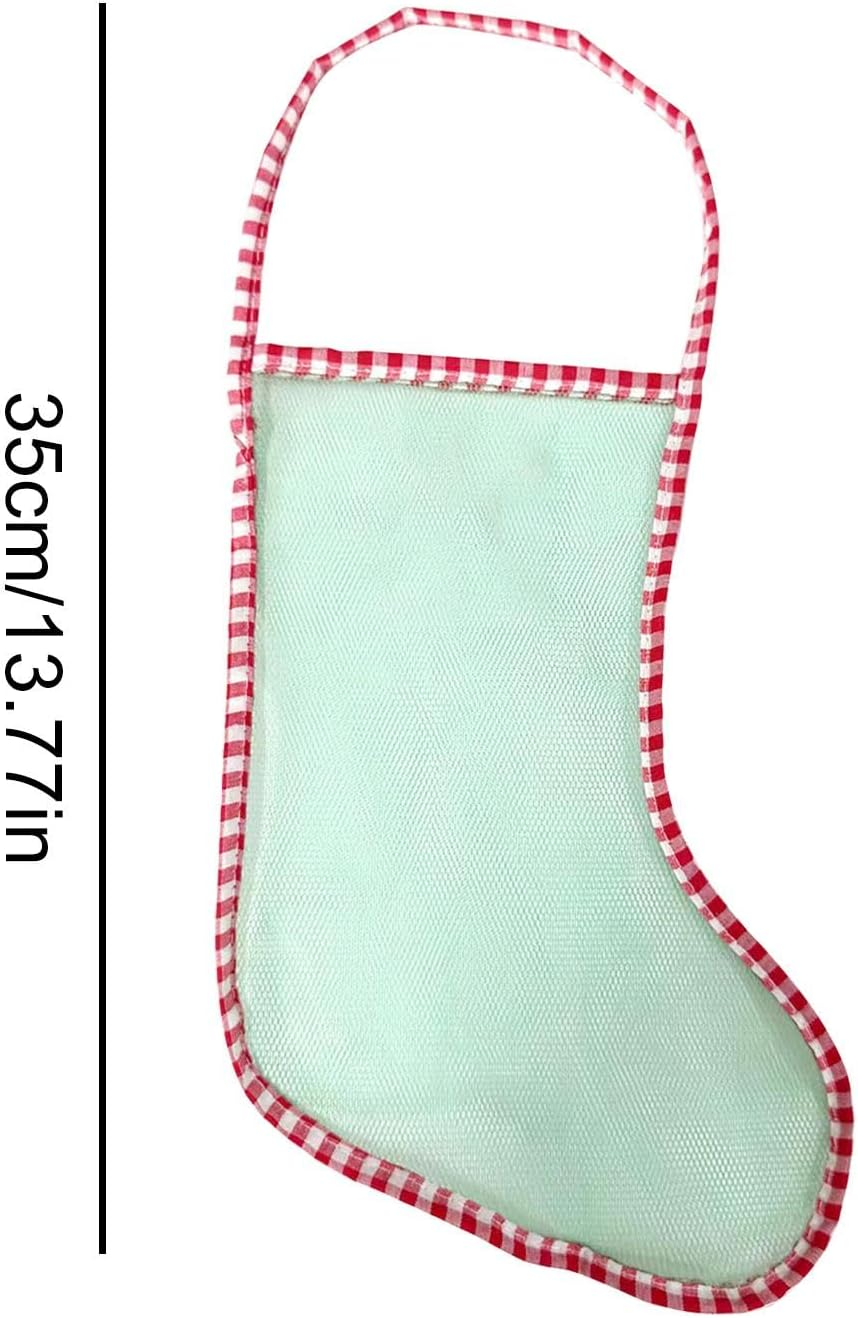 Mesh Christmas Stocking Bags | Mesh Winter Festival Stockings - Long Winter Festival Shampoo Bar Storage Pouches Tree Ornament image number 5