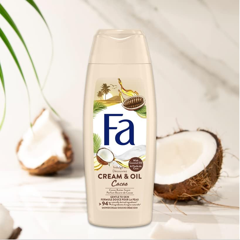 Fa Cream & Oil Shower Gel Coconut Oil/Cocoa Butter Fragrance 250 Ml image number 3