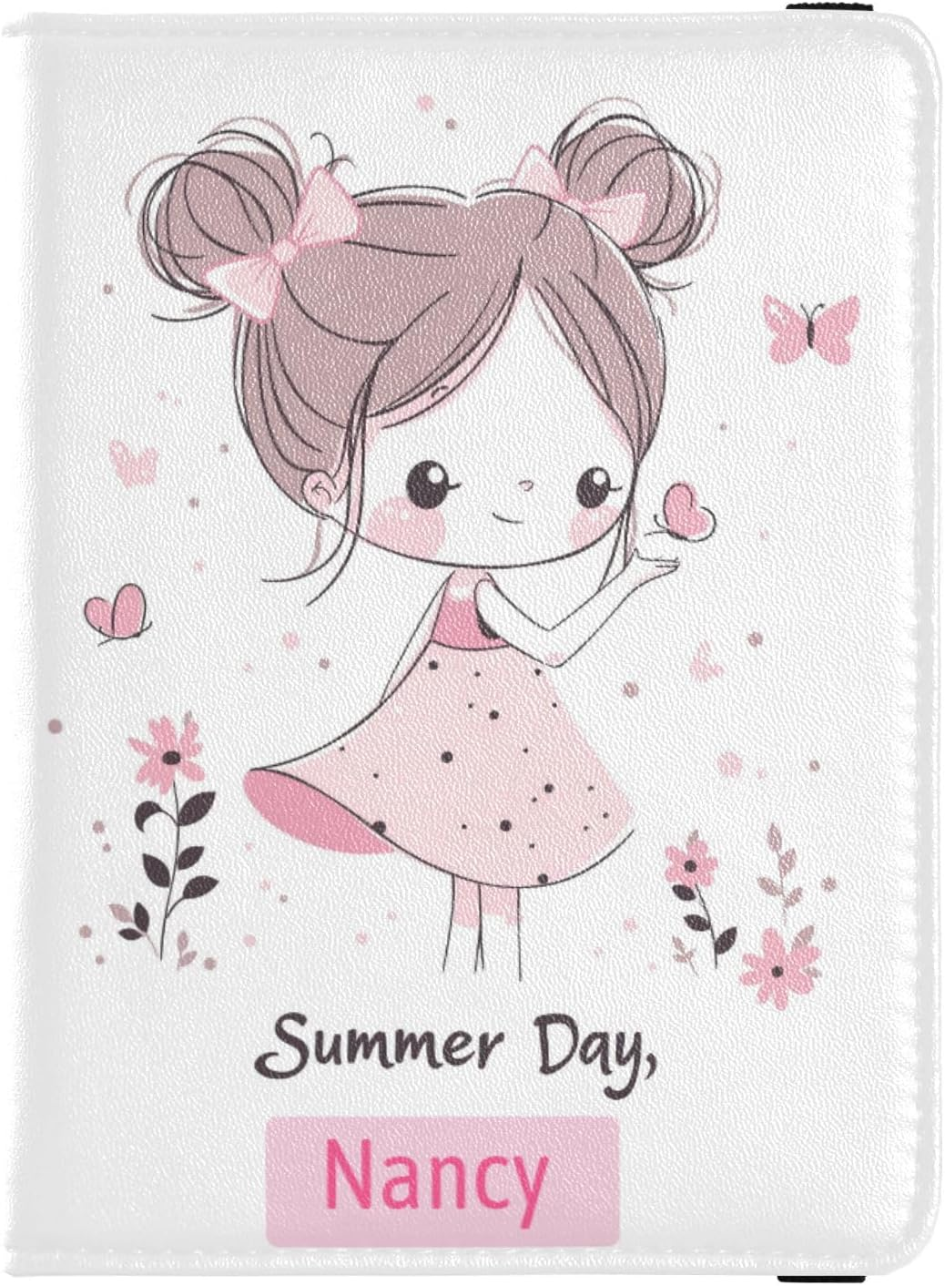 Personalized Passport Holder Cover Wallet Combo Custom Name PU Leather Passport Vaccine Card Protector for Girls Boys Travel Gift, Multicolor38, One Size