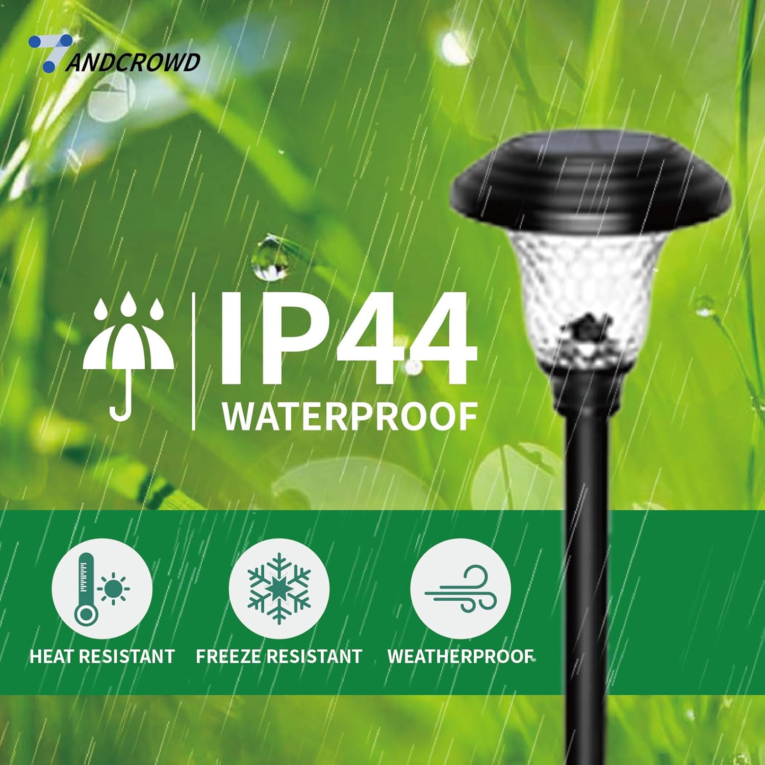 1805 LED Landscape Lights with Four Light Color Automatic Changes, Solar Outdoor Lights for Patio, 4 Packs of Outdoor Solar Lights with Unique Changing Light and Shadow Effects