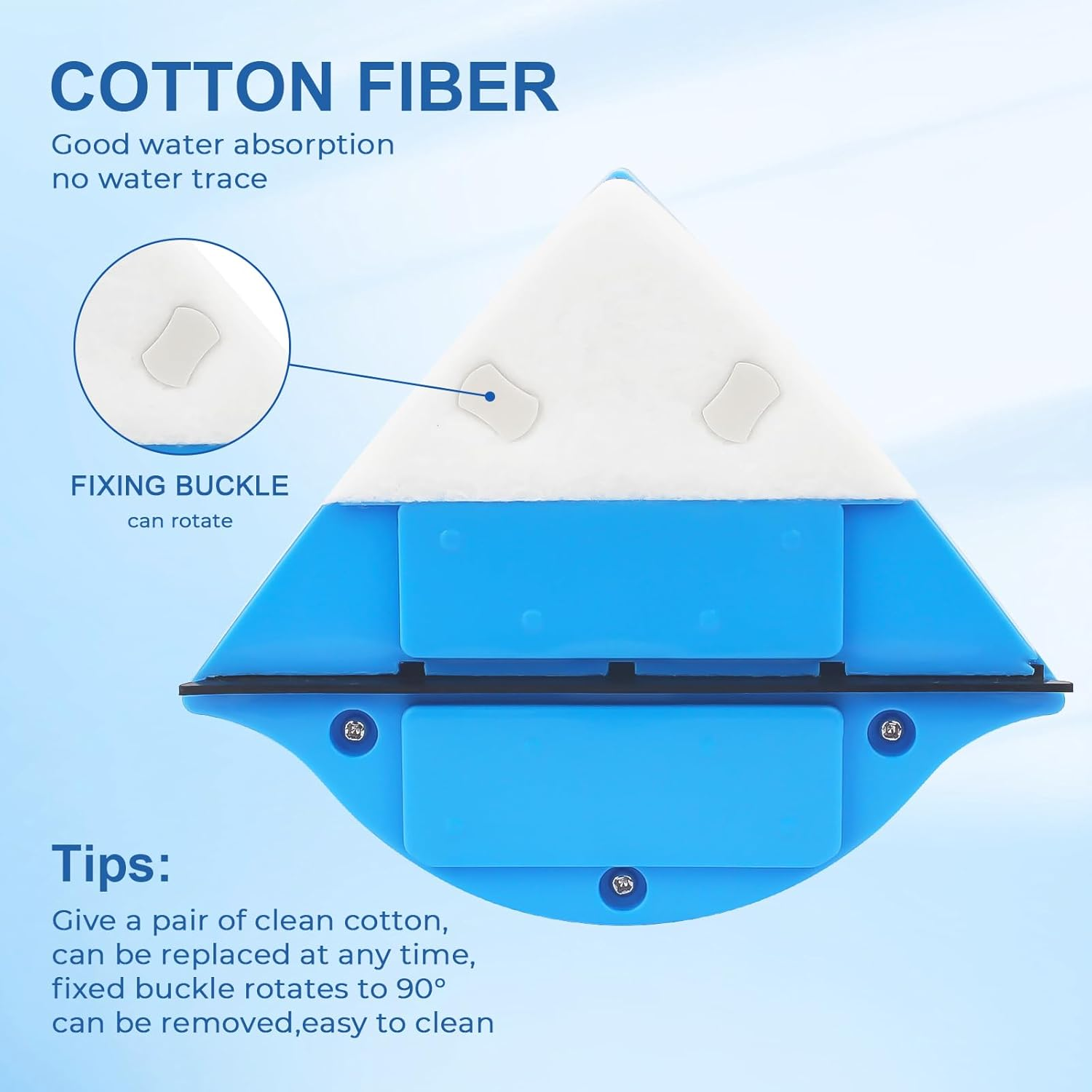 Riksam Double Sided Magnetic Window Cleaner Glazed Window Glass Wiper Clean Brush Tools image number 4