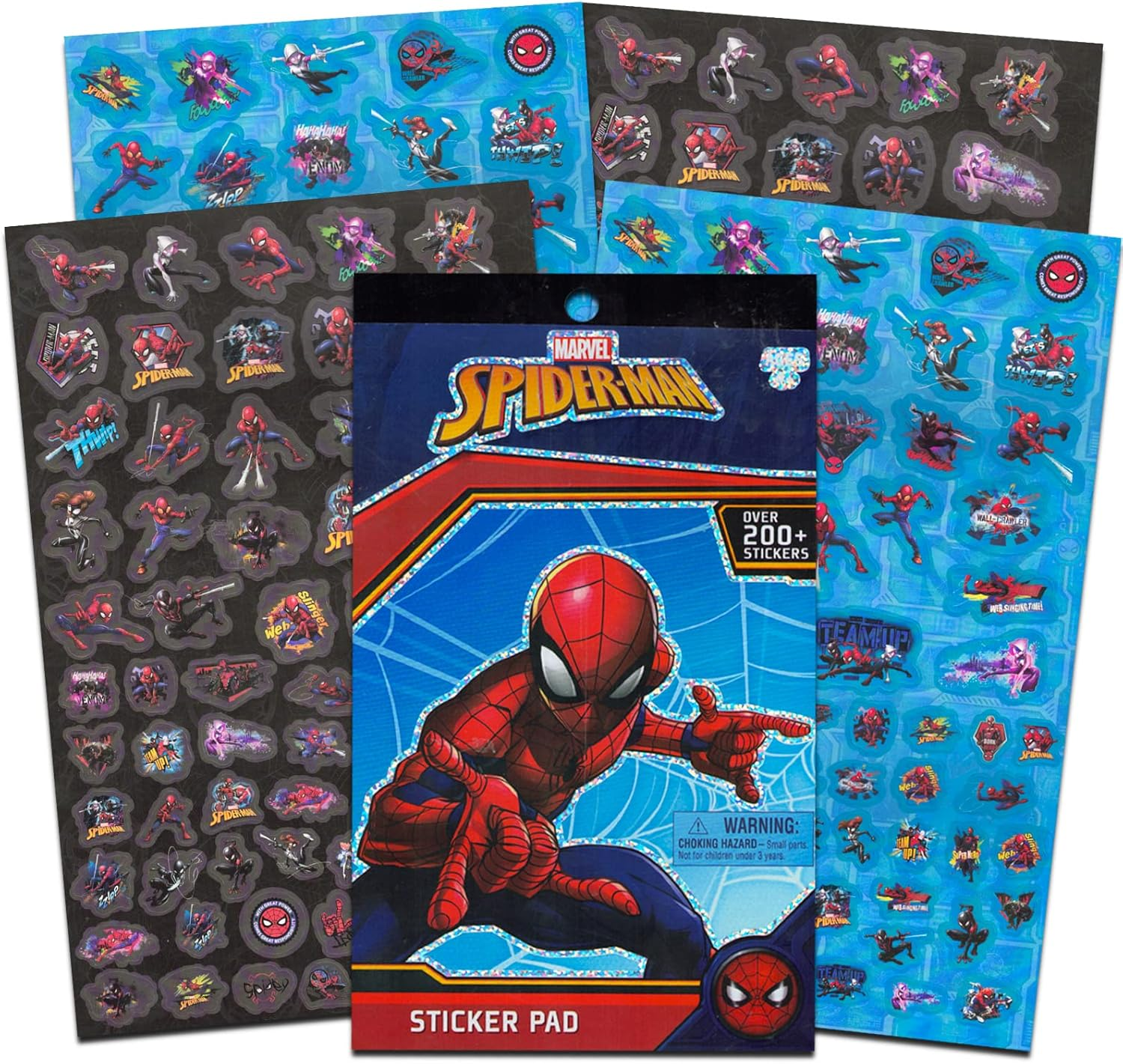 Marvel Spiderman Mini Backpack for Boys, Kids ~ 4 Pc Bundle with 11" Spiderman School Bag for Kids, Water Pouch, Stickers, and More | Spiderman Preschool Supplies image number 3