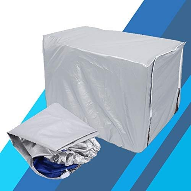Home Outdoor Air Conditioner Cover Rectangle Anti-Dust Anti-Snow Waterproof 2 Sizes - Silver (94X40X73Cm/37X15.7X28.7Inch) image number 1