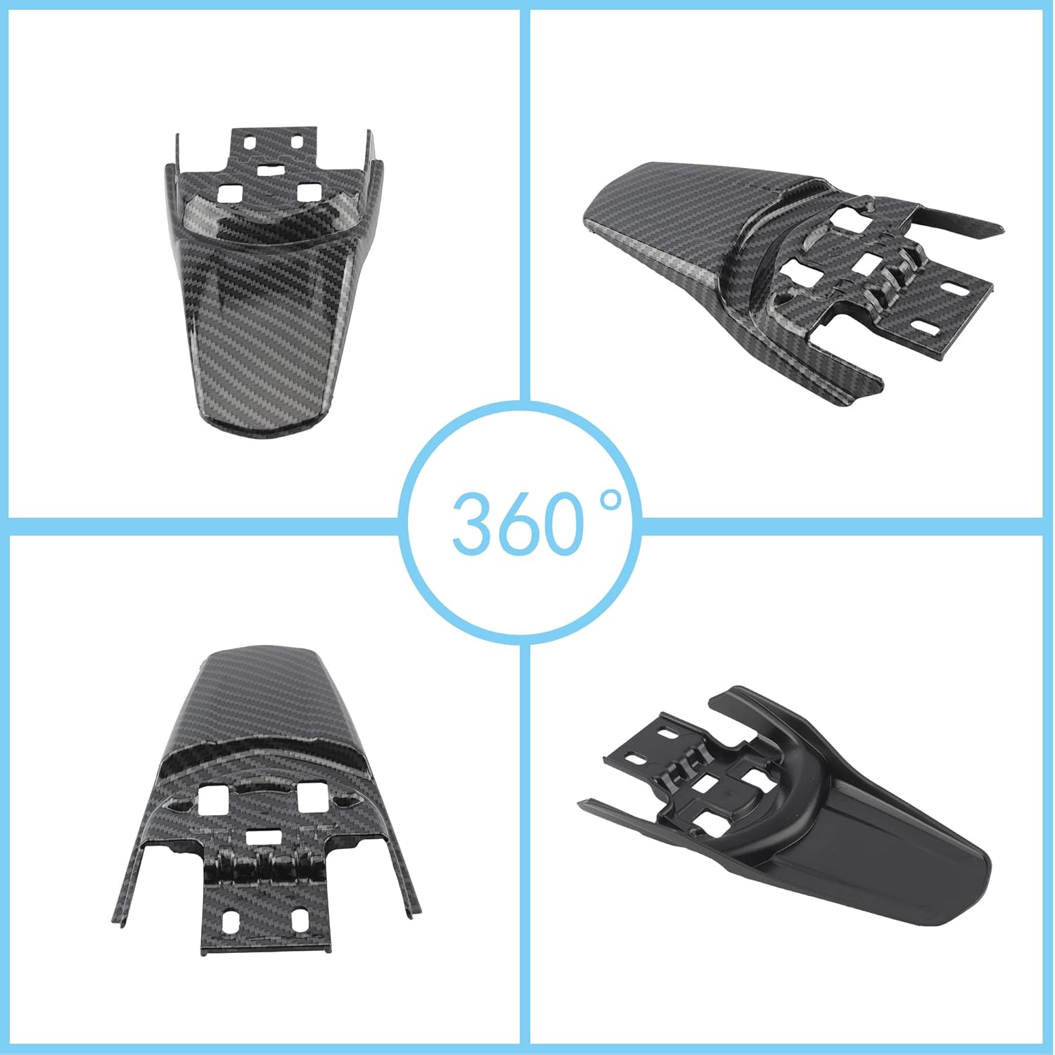 ABCERRSI Sur Ron Back Fender,Imitation Carbon Fiber Dirt Bike Rear Fender Protectorfor Sur-Ron Light Bee image number 5