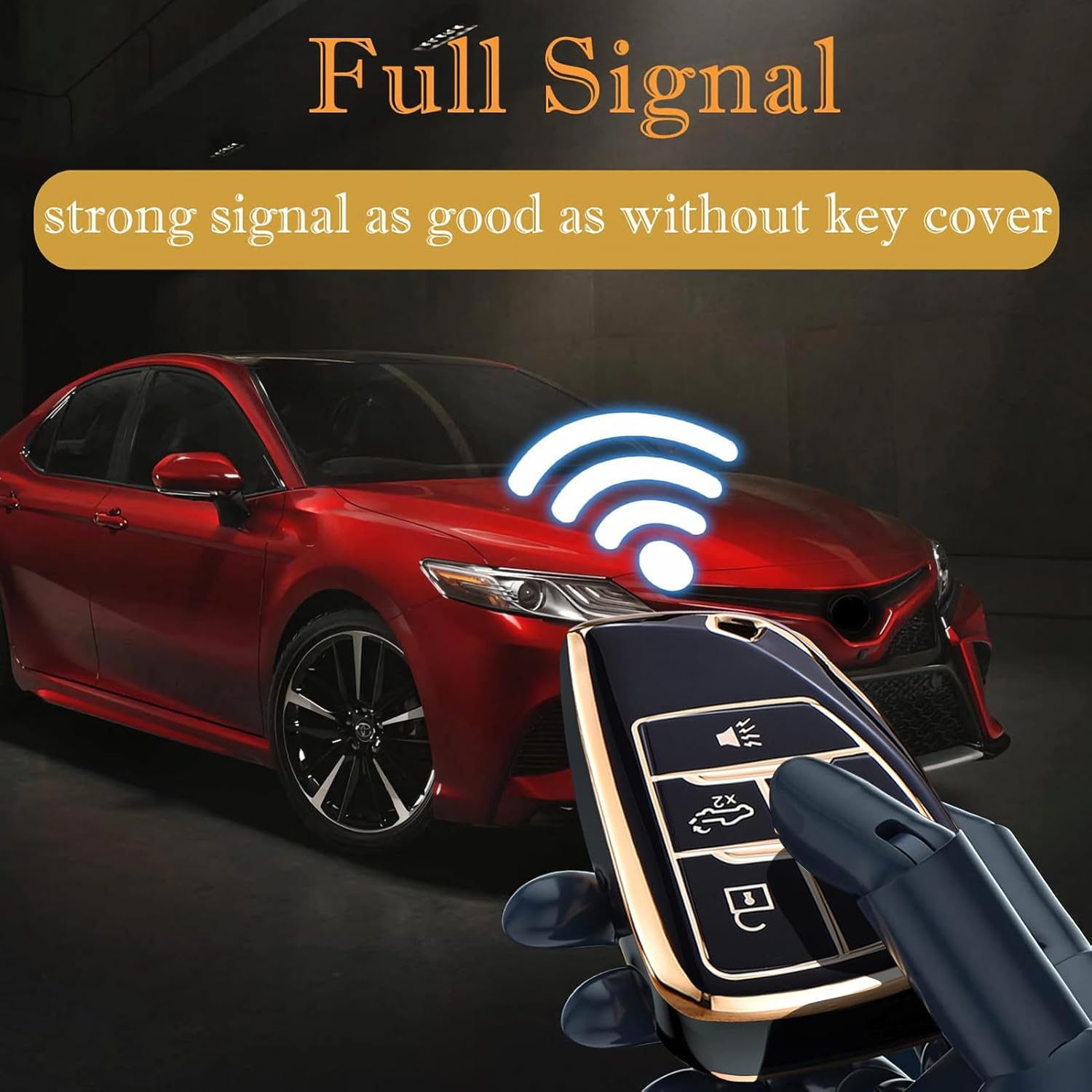 For Chevy GMC Key Fob Cover, for Silverado 1500 GMC Sierra 1500 2500HD 3500HD Buick Envision, Soft TPU Key Shell Case Remote Smart Key Holder（5 Buttons Black） image number 6