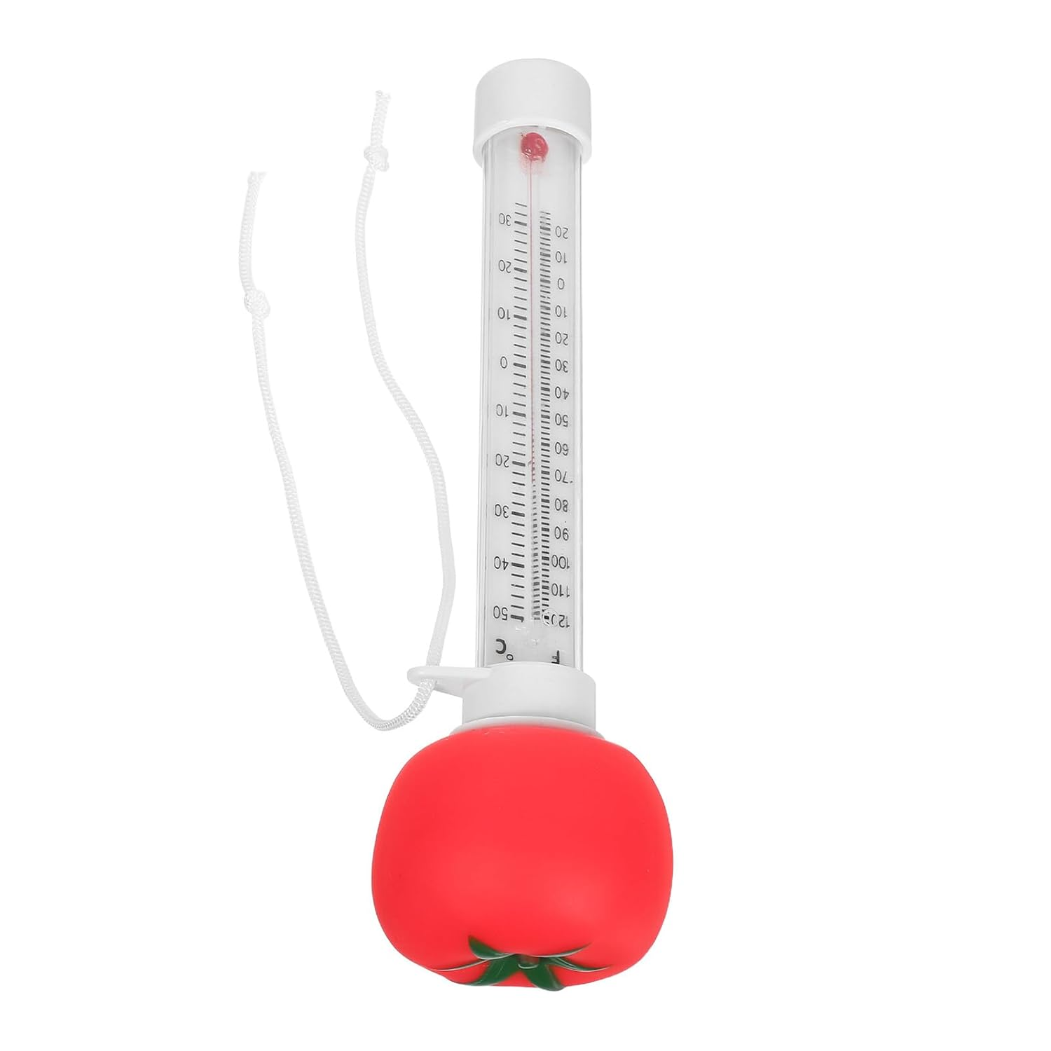 Floating Swimming Pool Thermometer for Boy Girl Easy Read Large Display Water Temperature Gauge for Baths Spas Pools and Ponds Cartoon Tomato Design image number 1