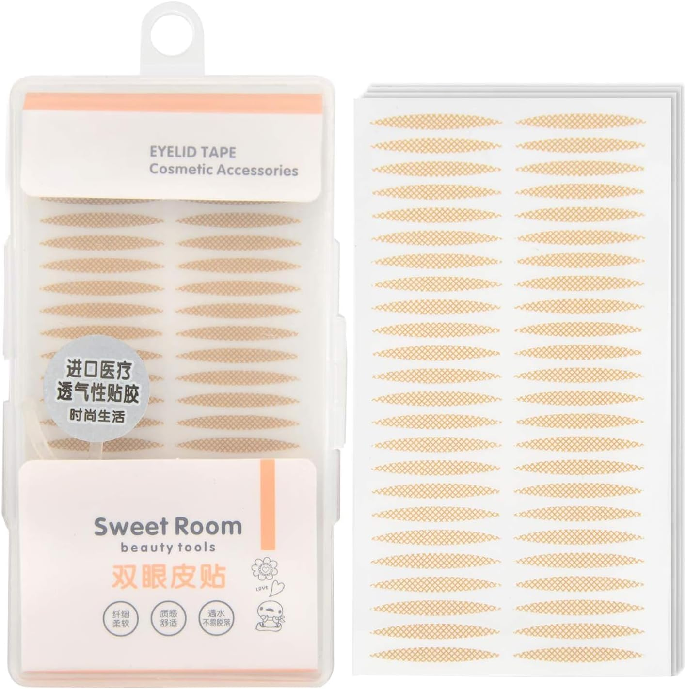 Breathable Single Side Sticky Fiber Double Eyelid Tape Paste Stickers Medical Grade Latex Free Instant Eyelid Lift Tapes Perfect for Hooded, Droopy or Mono-Eyelids (Medium) image number 1