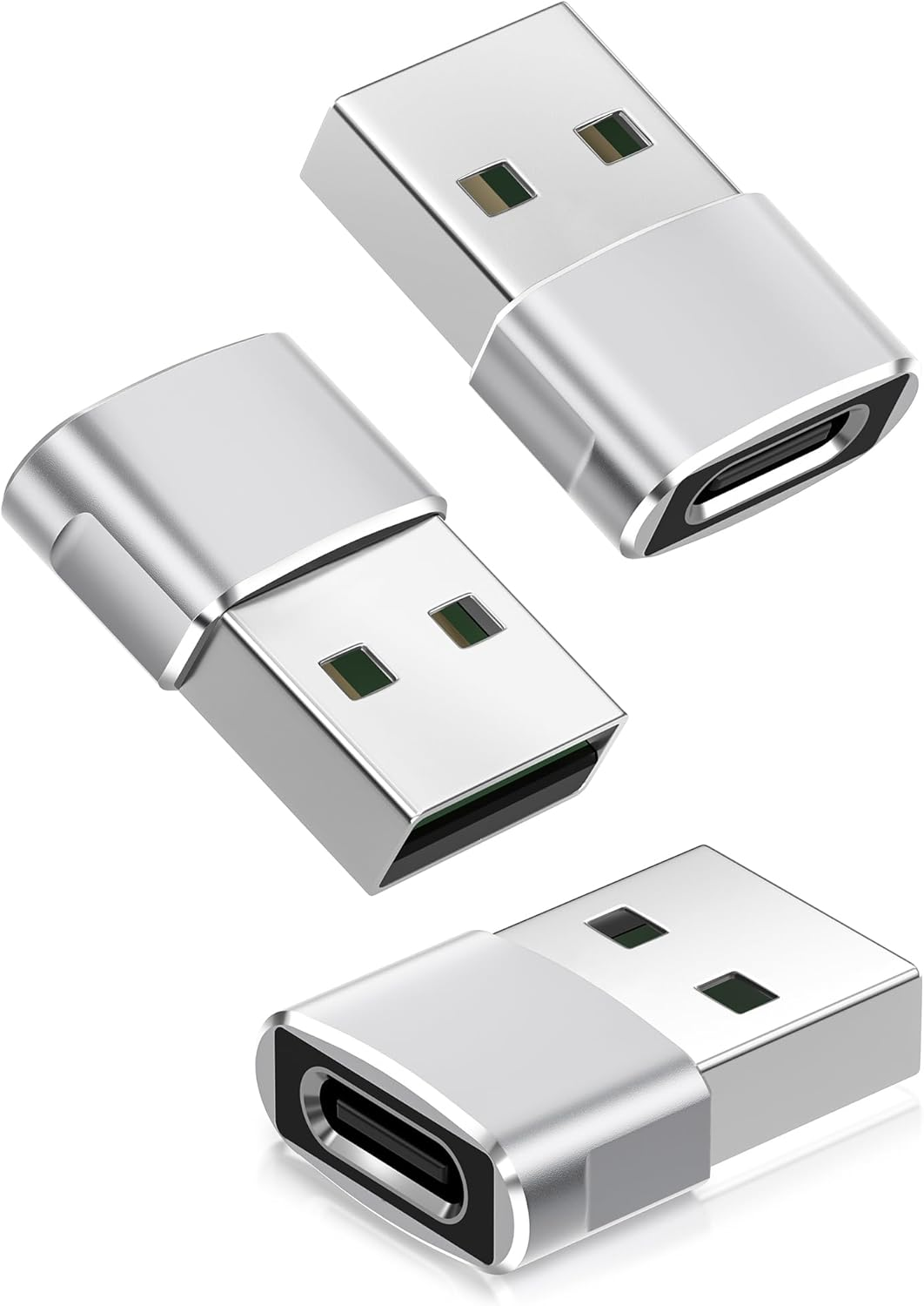 Basesailor USB to USB C Adapter 3Pack,Type C Female a Male Charger Converter for Iphone 16,Apple Watch Ultra Iwatch 8 7,Samsung Galaxy Note S23 S24,Beats Flex,Macbook Pro,Imac,Pc,Laptop,Computer