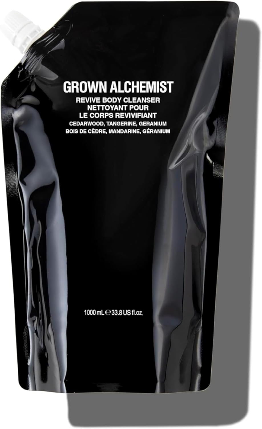 Grown Alchemist Revive Body Cleanser Refill Pouch. Cedarwood, Tangerine, Geranium. Gentle Body Wash. Hydrates & Cleanse Skin, 1 Litre