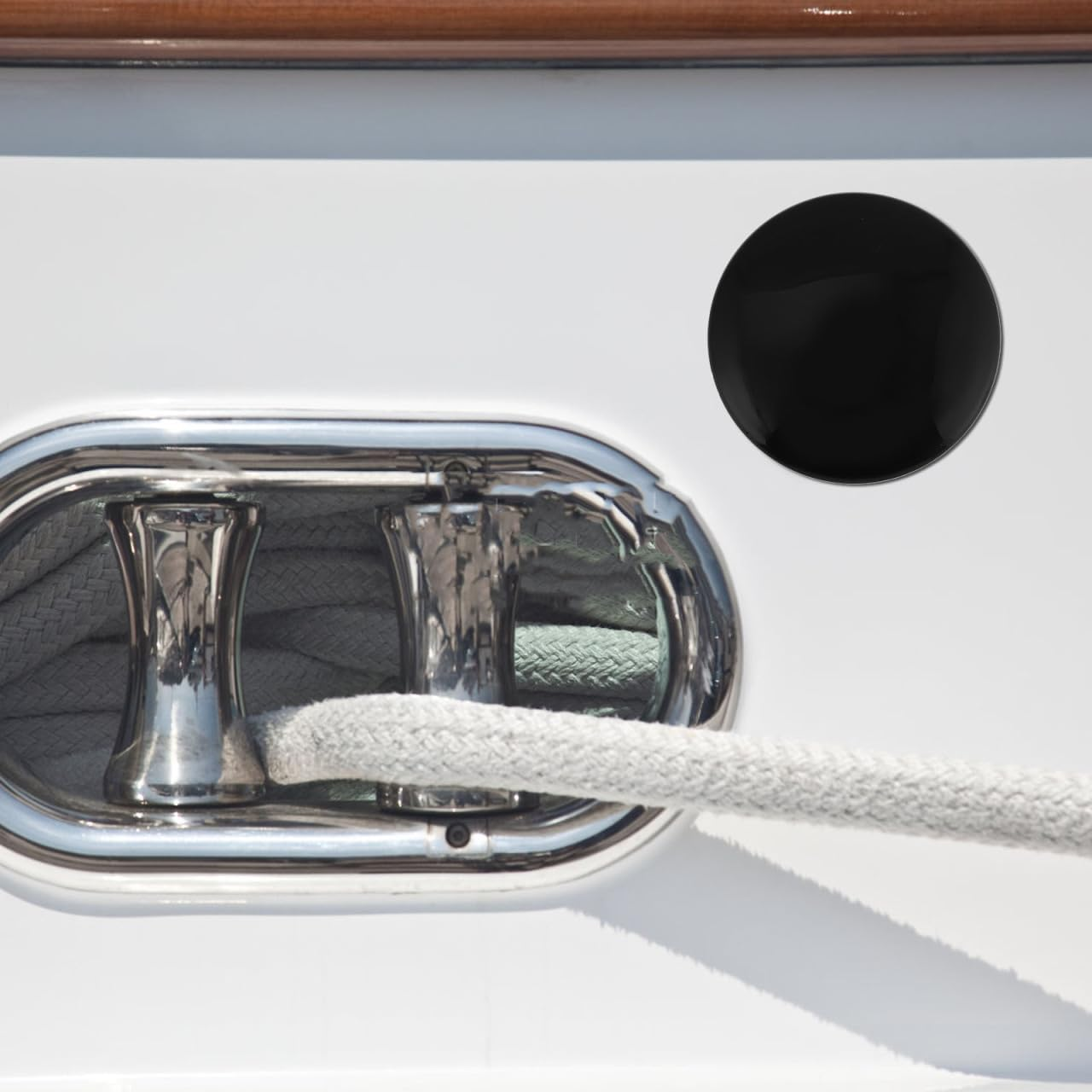 Alasum Boat Steering Wheel Center Cap 2.5 Inch Pc Material Axle Cover Marine Hardware for Yacht Steering Wheel Protection Easy Installation image number 3