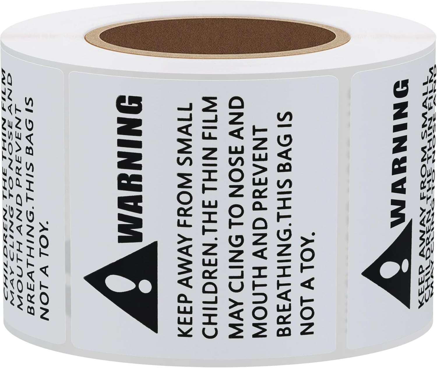 Hybsk 300Pcs Child Warning Labels Stickers for Poly Bags and Packing 2&times;2 Inch Plastic Bag Warning Labels for Shopping Malls, School (White) image number 4