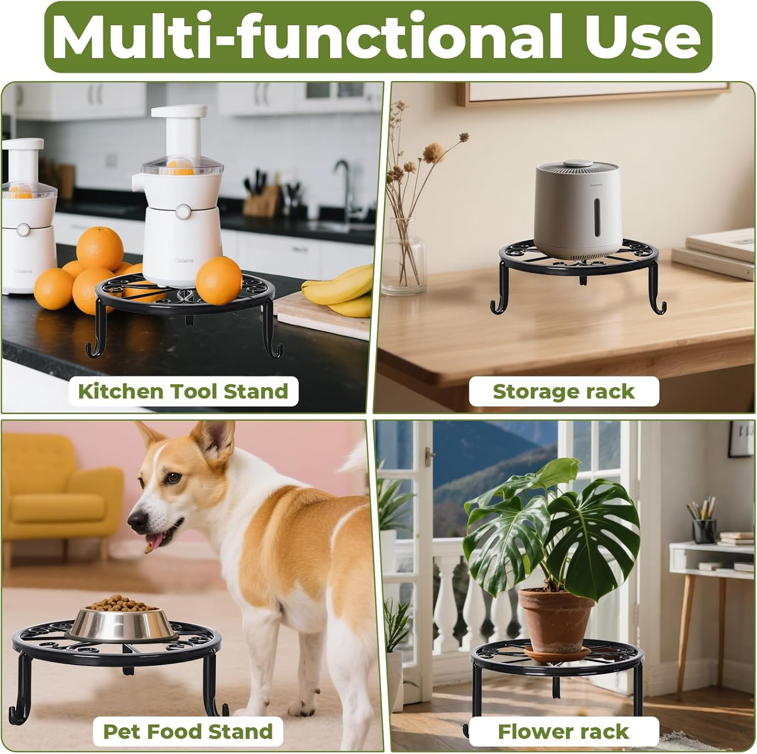 7 Pack Metal Plant Stands, Ditind Heavy Duty Potted Stand Holder for Multiple Plant, Rustproof Iron Flower Pot Stands for Outdoor Indoor, round Plant Pot Shelf Supports Decor Racks for Garden Home image number 3