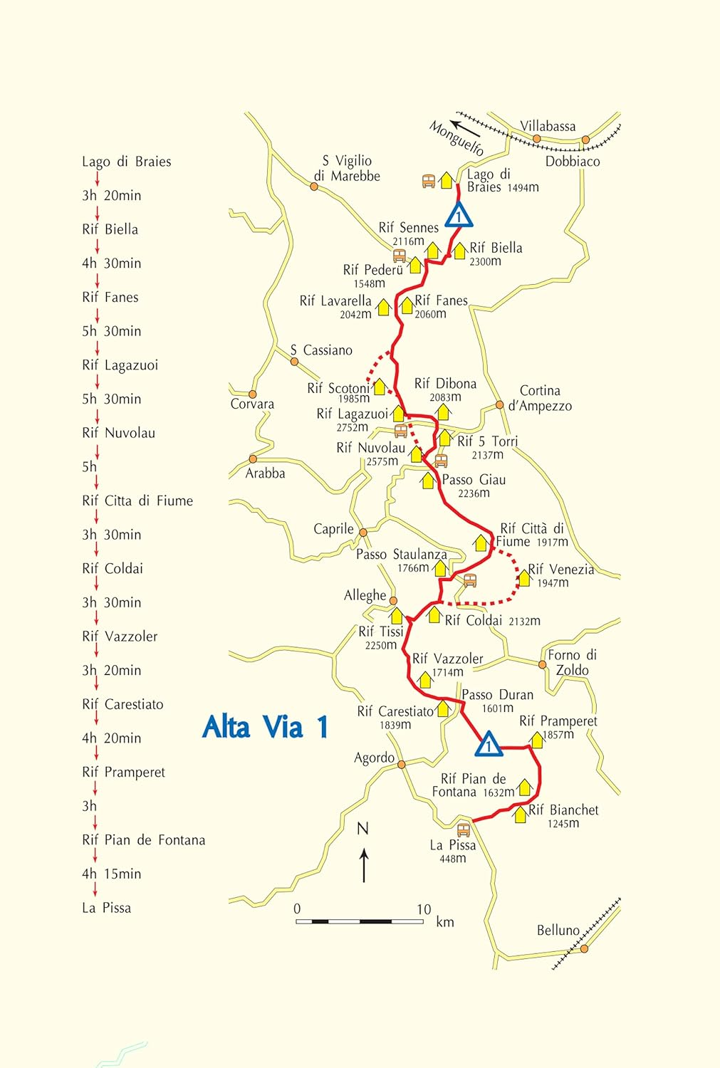 Alta via 1 - Trekking in the Dolomites: Includes 1:25,000 Map Booklet image number 2